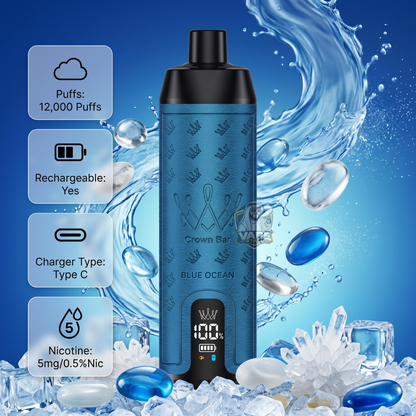 AlFakherCrownBar12000Puffs5MGBLUEOCEAN